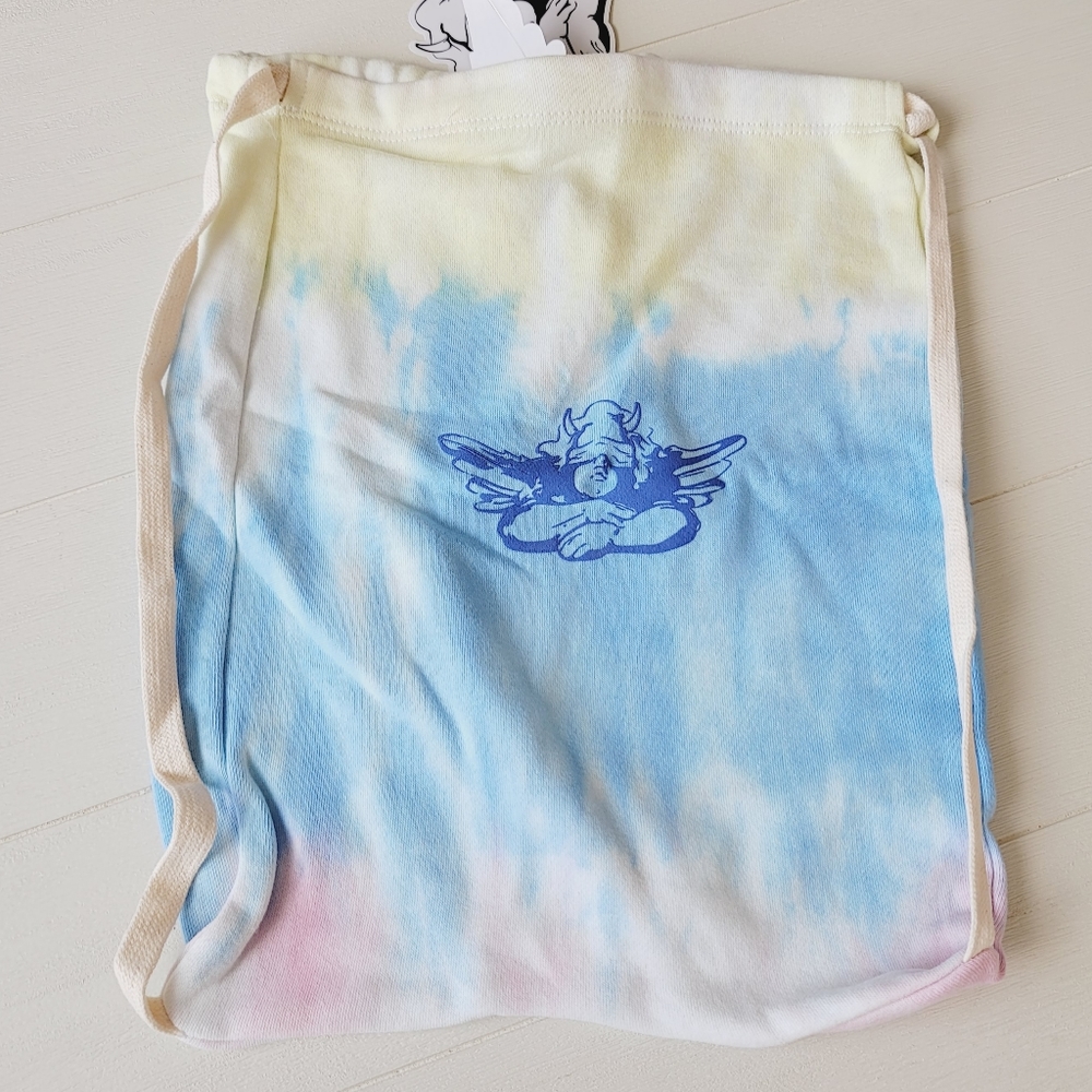 🆕️ Boys Lie Tie Dye Drawstring Backpack in Pink / Blue Cotton Candy
